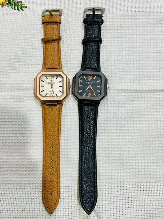 Fortune Time Premium Leather Strap Quartz Watch | Pakistan