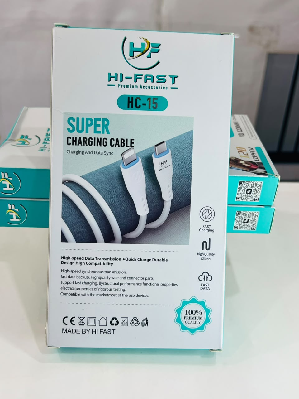 HI-FAST 66W Super Charging Cable with Fast Charging and Reliable Data Transfer