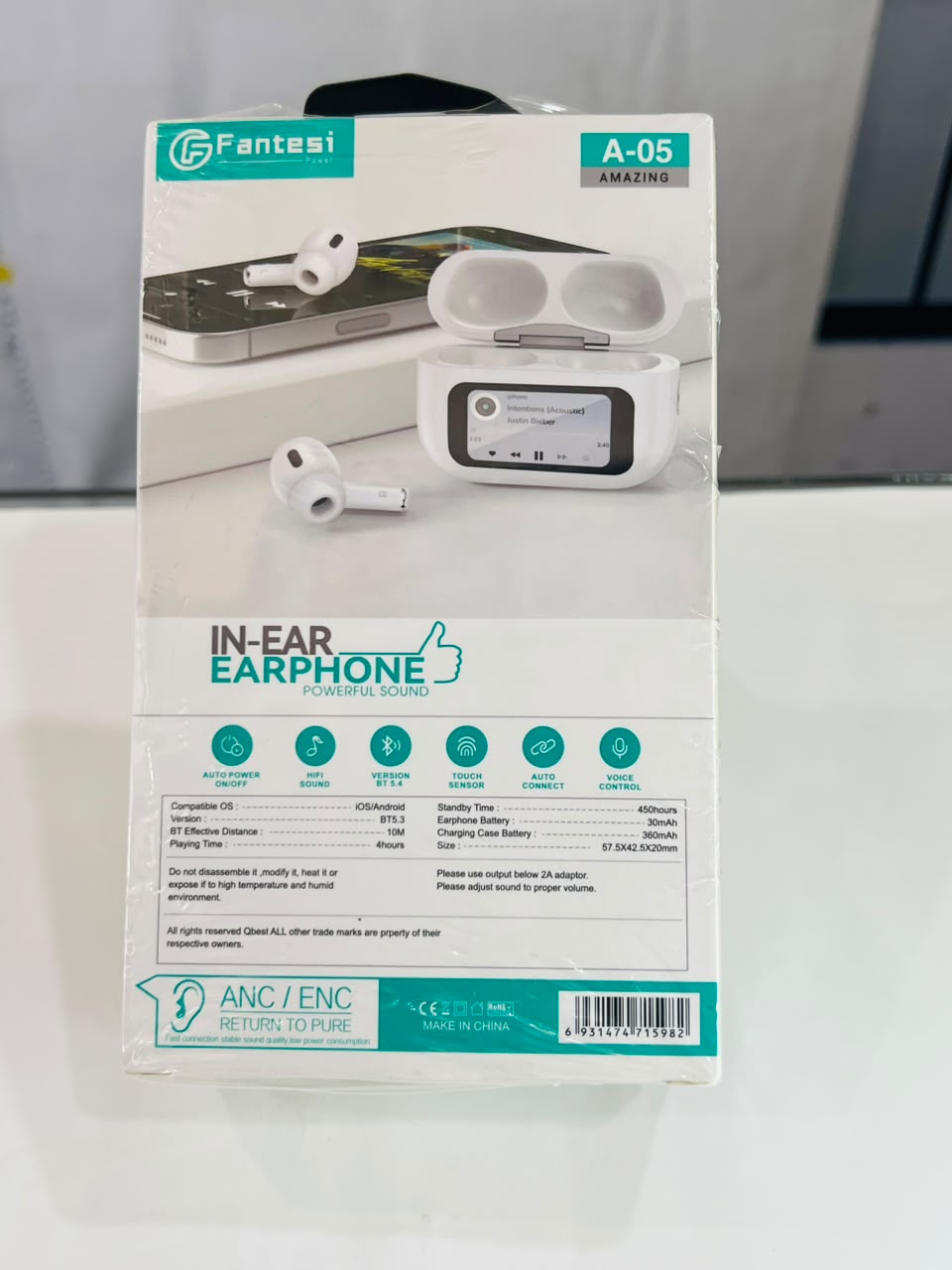 Perfect i-Ear Wireless Earphones with Charging Case and Compact In-Ear Design