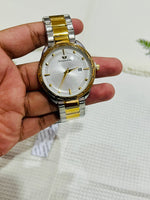 Success Way Luxury Men’s Gold Silver Watch | Date Display