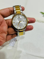 Success Way Luxury Men’s Gold Silver Watch | Date Display