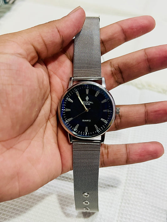 Crystal Time Premium Stainless Steel Quartz Watch | Pakistan