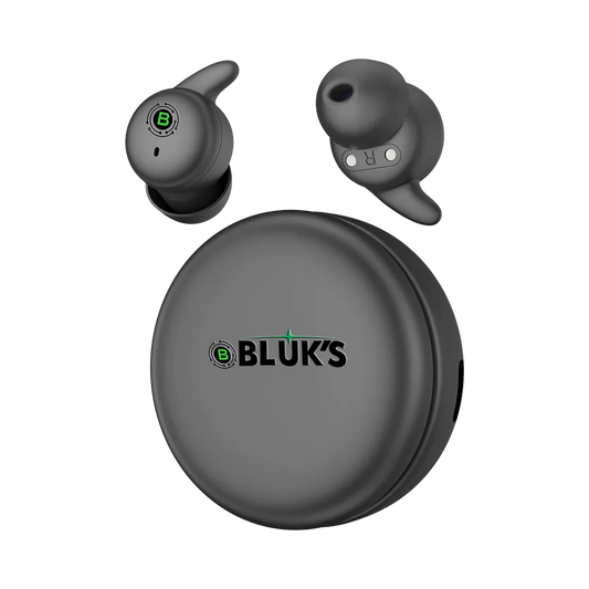 BLUK’S BX-606 Round Wireless Earbuds with LED Charging Case – Deep Bass & 40H Playtime