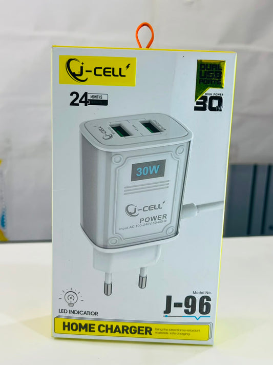 J-96 Home Charger with 24W Fast Charging Support and Compact Design
