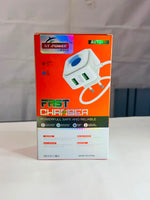 Fast Wall Charger with USB Cable and Compact Travel-Friendly Design