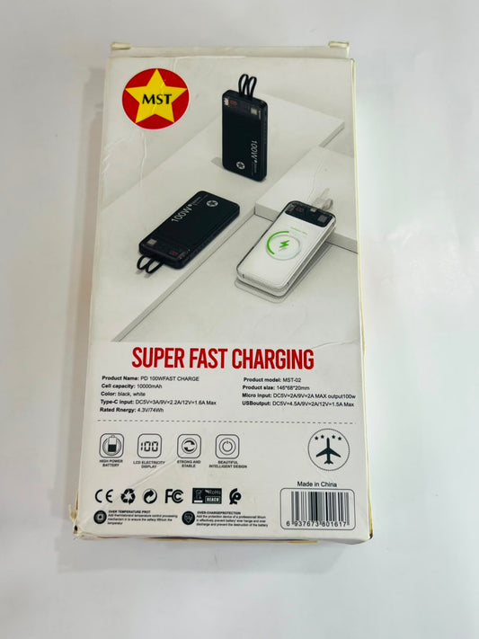 10000mAh Power Bank with Super Fast Charging and Compact Portable Design