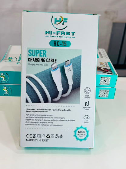 HI-FAST 66W Super Charging Cable with Fast Charging and Reliable Data Transfer