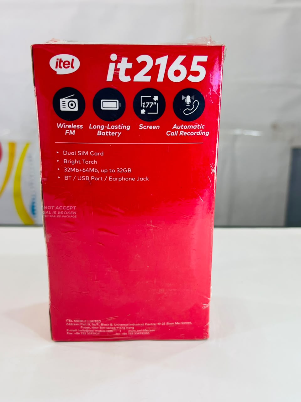 itel it2165 Keypad Mobile Phone with Compact Design and Easy-to-Use Buttons