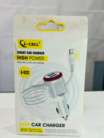 Q-CELL i-12 High Power Smart Car Charger with Built-in Cable