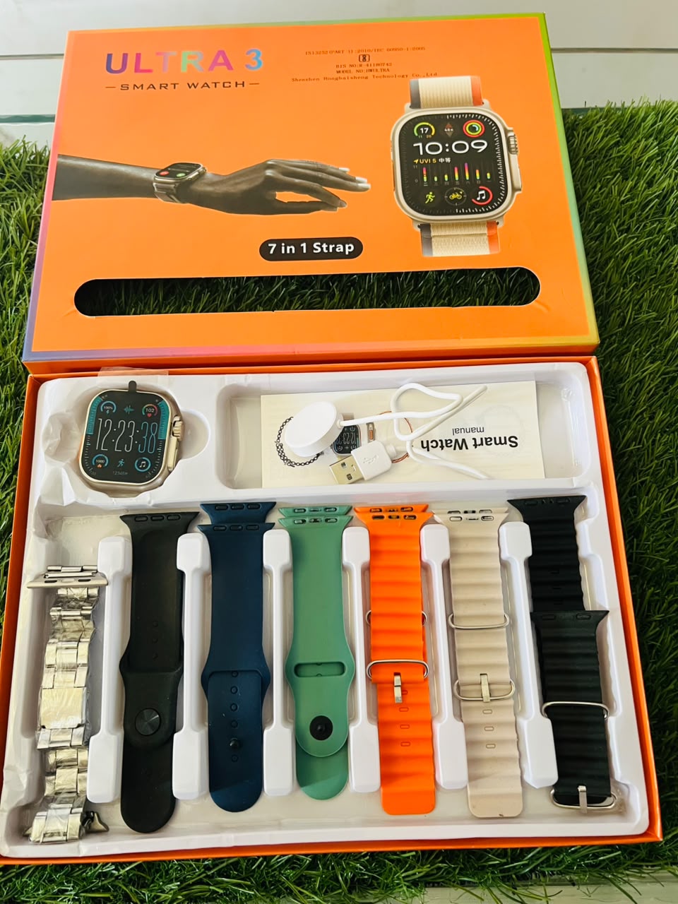 7 Strap Smart Watch with Fitness & Health Tracking