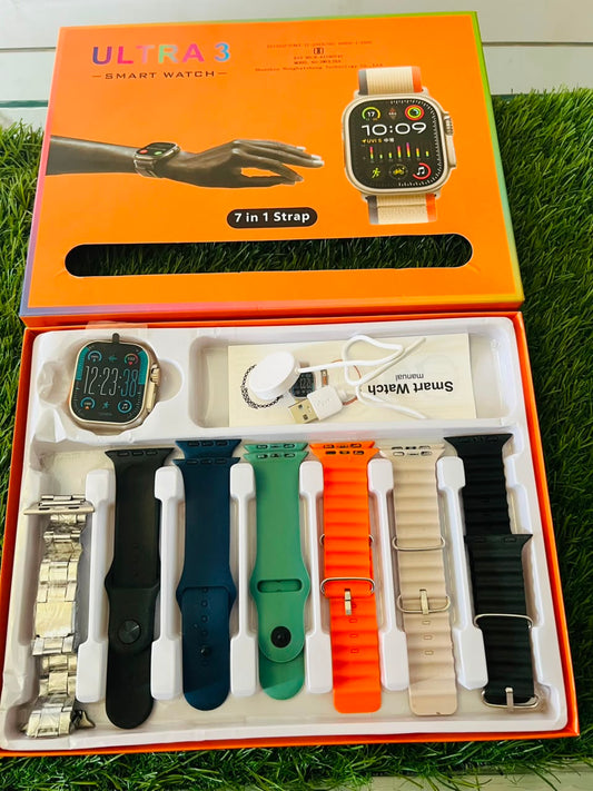 7 Strap Smart Watch with Fitness & Health Tracking