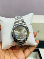 Premium Green Dial Stainless Steel Men's Watch – Elegant Date Display