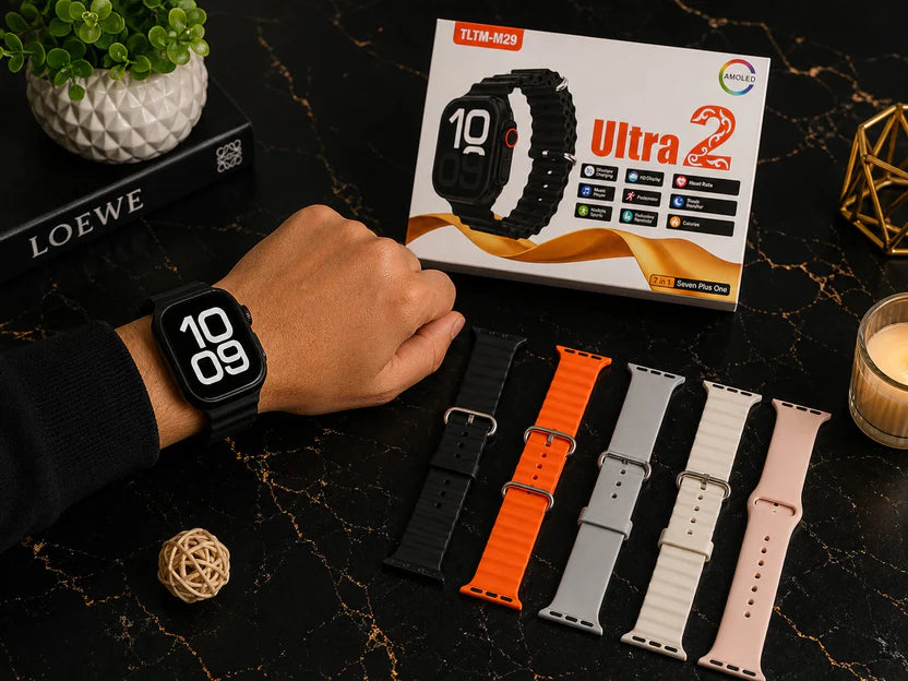 7 Strap Smart Watch with Fitness & Health Tracking